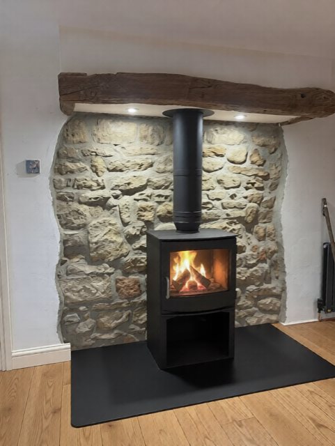 Dik Geurts Ivar 8 wood burning stove fitted in Grewelthorpe near Ripon