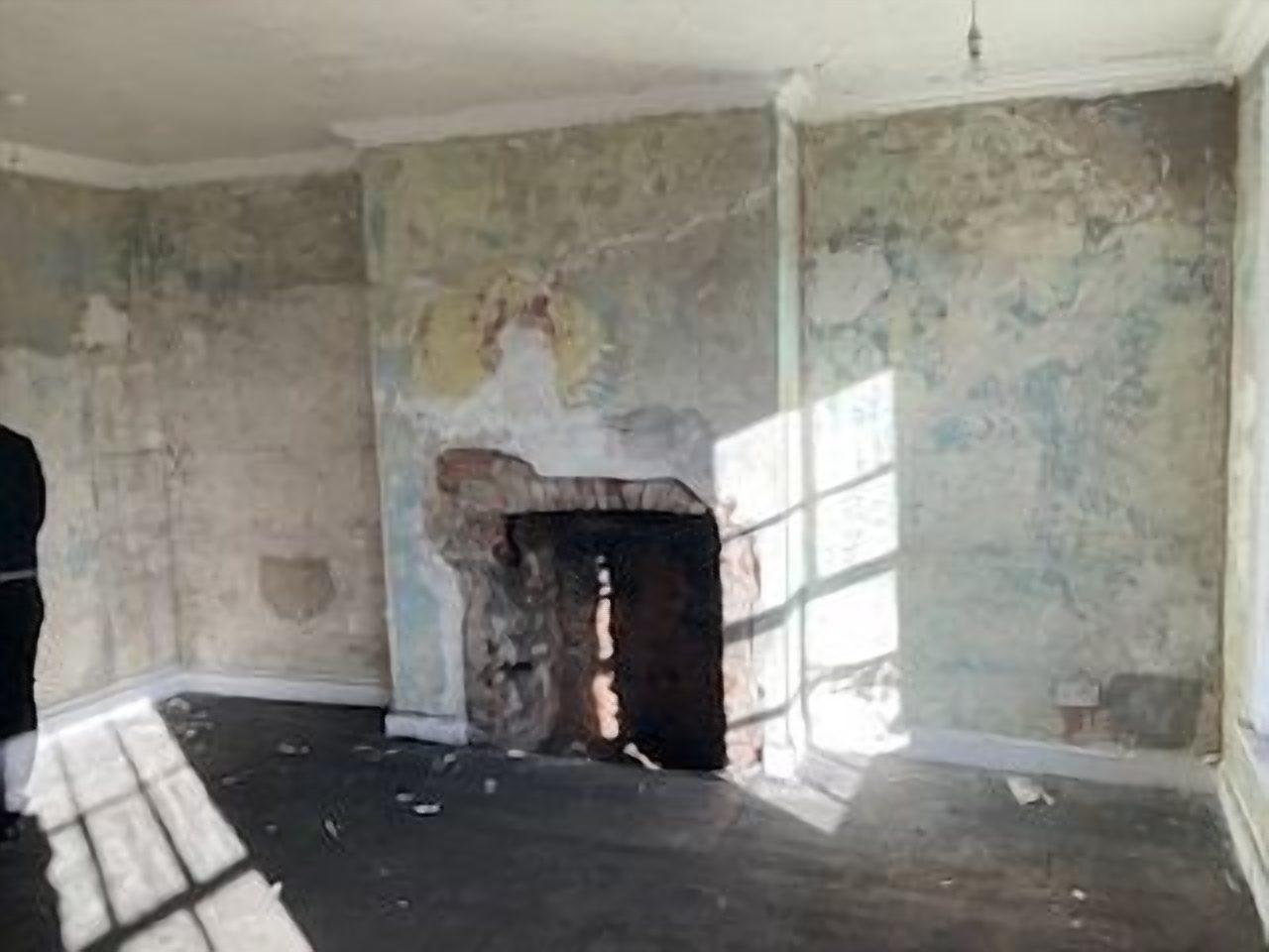Before: the dressing room during the restoration