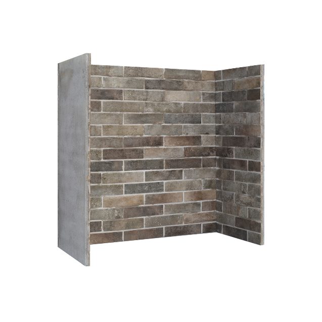 Heritage brick stove chamber in the stretcher bond pattern
