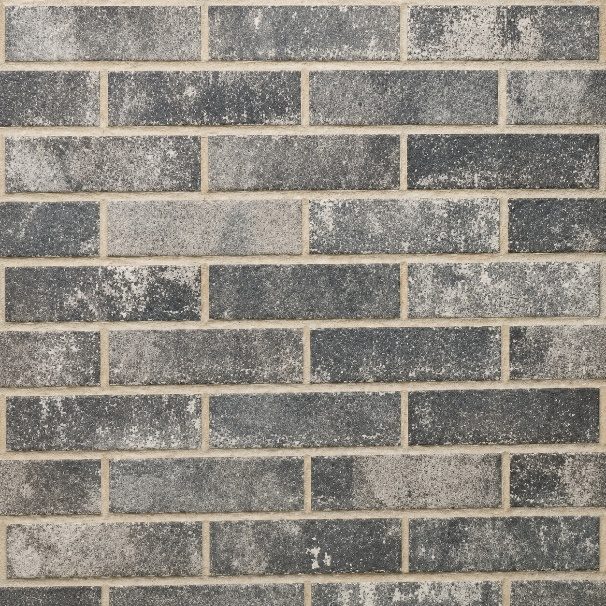 Close-up of the Urban Graphite Slate Grey brick stretcher bond pattern and tones
