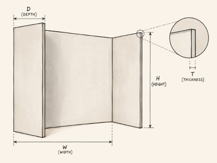 Staggered Black Split Face Stove Chamber dimensions
