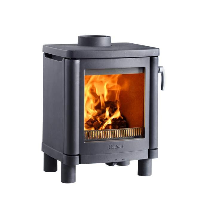 The Contura 51L wood burning stove shown with the Coxwold Bolection fireplace