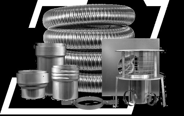Flexible liner with connecting and securing parts