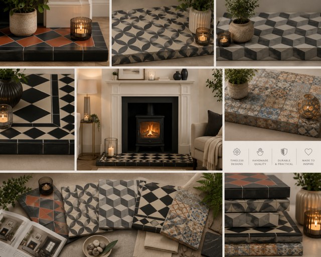 Tiled hearths