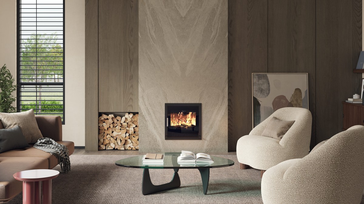 ACR T550 ECO BG black glass landscape cassette stove fitted across Yorkshire