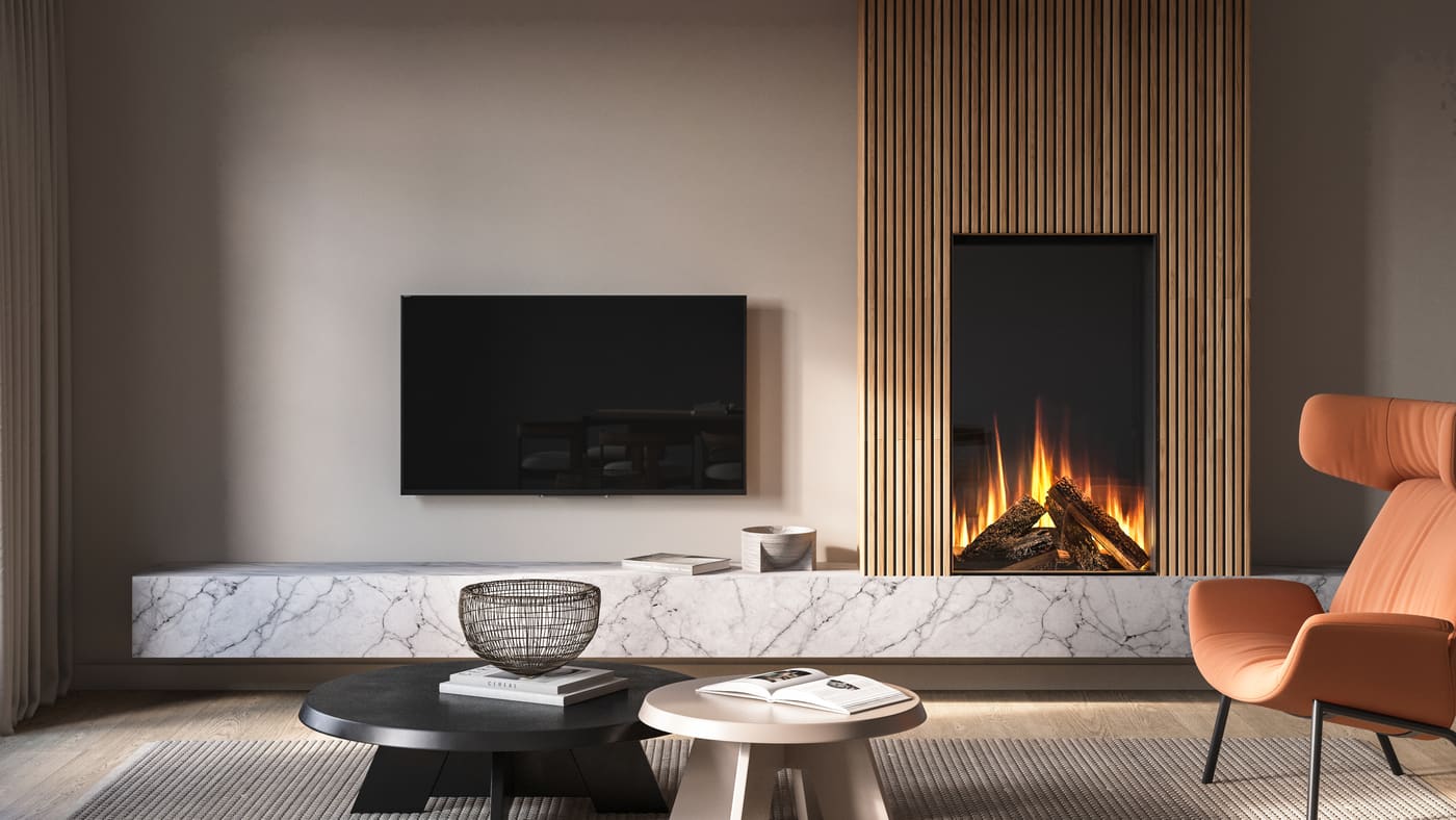 British Fires Knightwood electric fire supplied and fitted across Yorkshire
