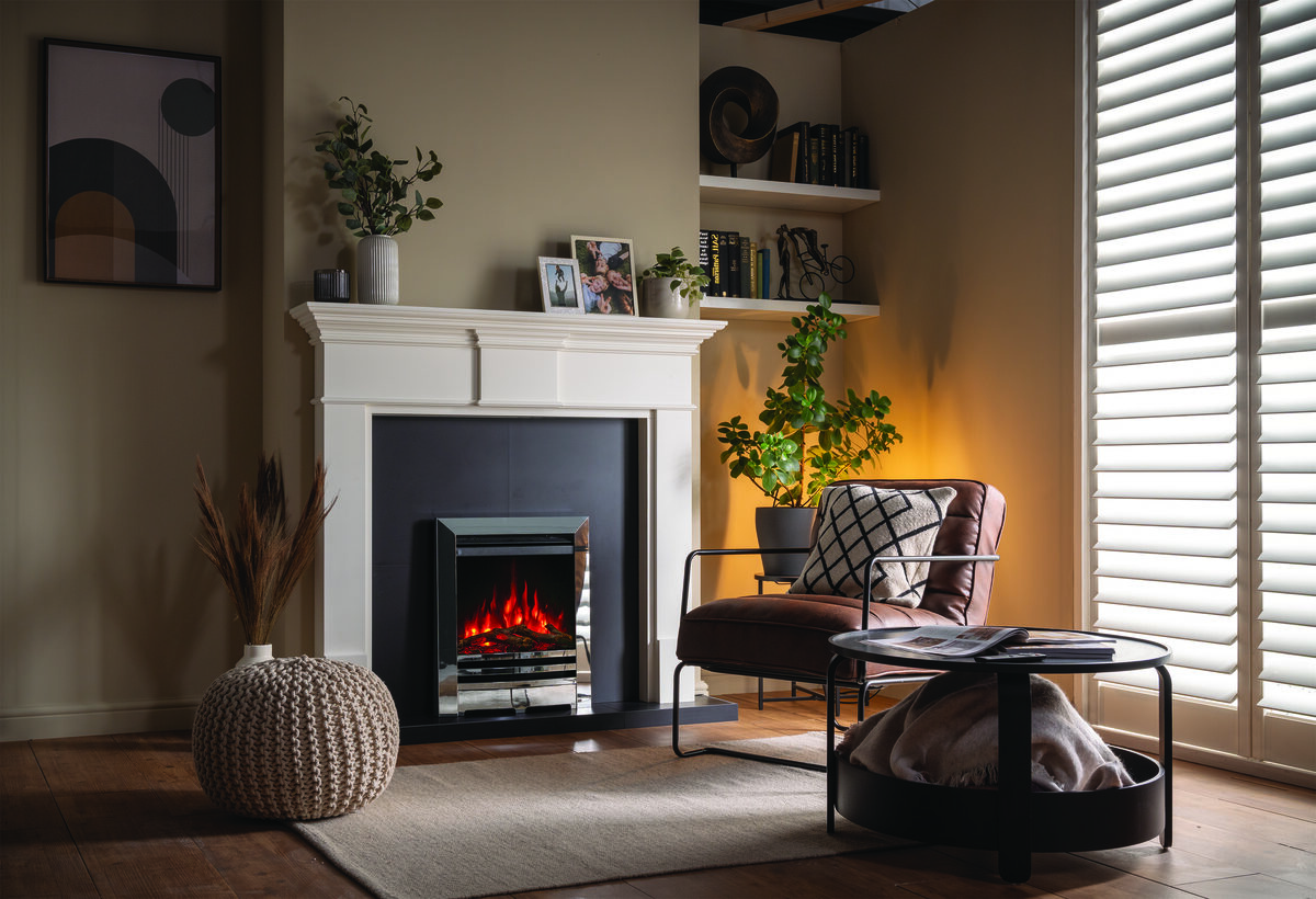 Fire FX Anya electric fire, glowing log and ember bed